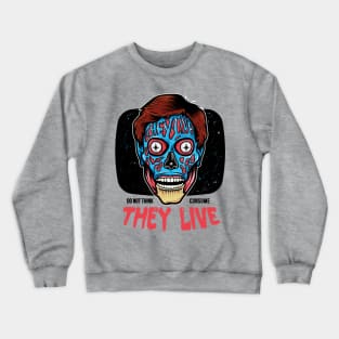 they live - obey Crewneck Sweatshirt